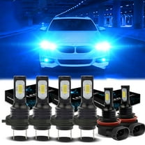 H7 Headlights for 2008-2016 Bmw 328i 8000K Ice Blue H7 High/ Low Beam H11 Fog light Bulbs,6pc