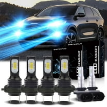 H7 Headlights for 2016 2017 2018 Kia Sorento 8000K Ice Blue H7 High/ Low Beam 881 Fog light Bulbs,6pc