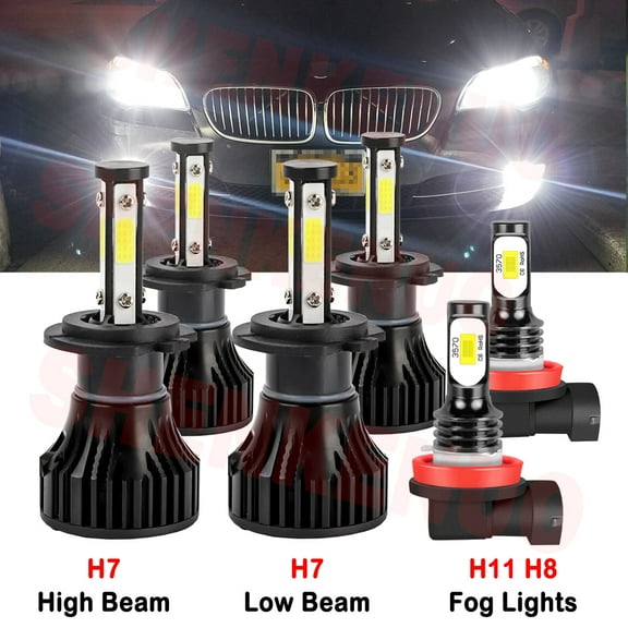 H7 High&Low Beam for BMW 340i 2016 2017 2018 LED Headlights H11 Fog Lights 6pcs