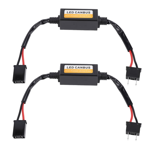 H7 LED Decoder, Canbus Error Canceller, Anti,Flicker, Plug Play, 2 Pack, For Automotive Headlights