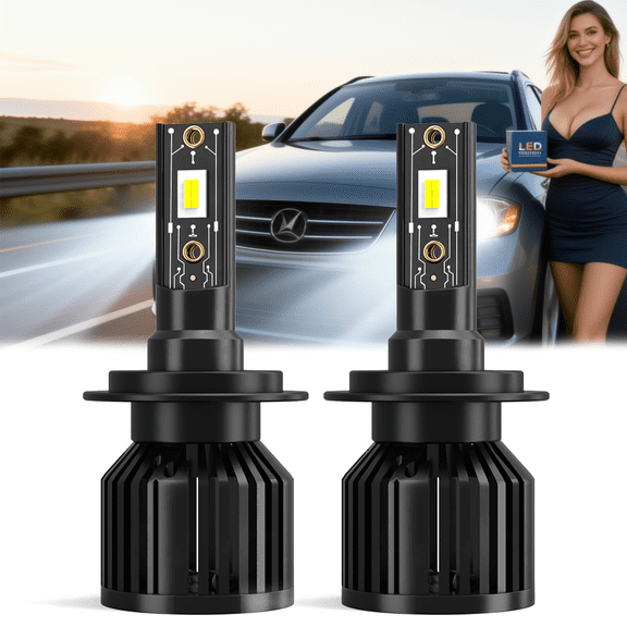 H7 LED Headlight Bulb For 2003 Land Rover Range Rover,Standard High Beam or Low Beam or Fog Light Bulb,H7 White Headlight Bulbs,High Brightness Headlight Bulb, Pack of 2