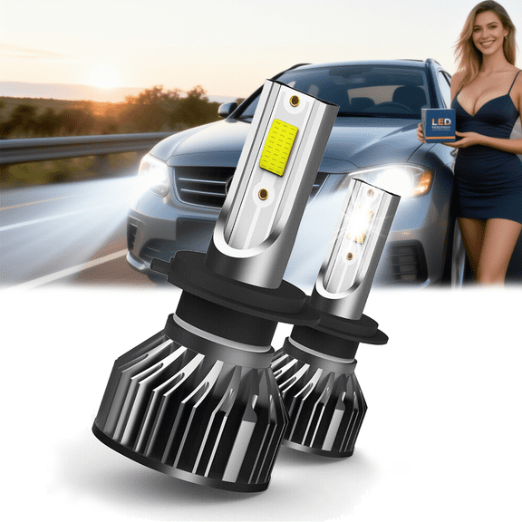 H7 LED Headlight Bulb For 2003 Toyota Celica,Standard High Beam or Low Beam or Fog Light Bulb,H7 White Headlight Bulbs,High Brightness Headlight Bulb, Pack of 2