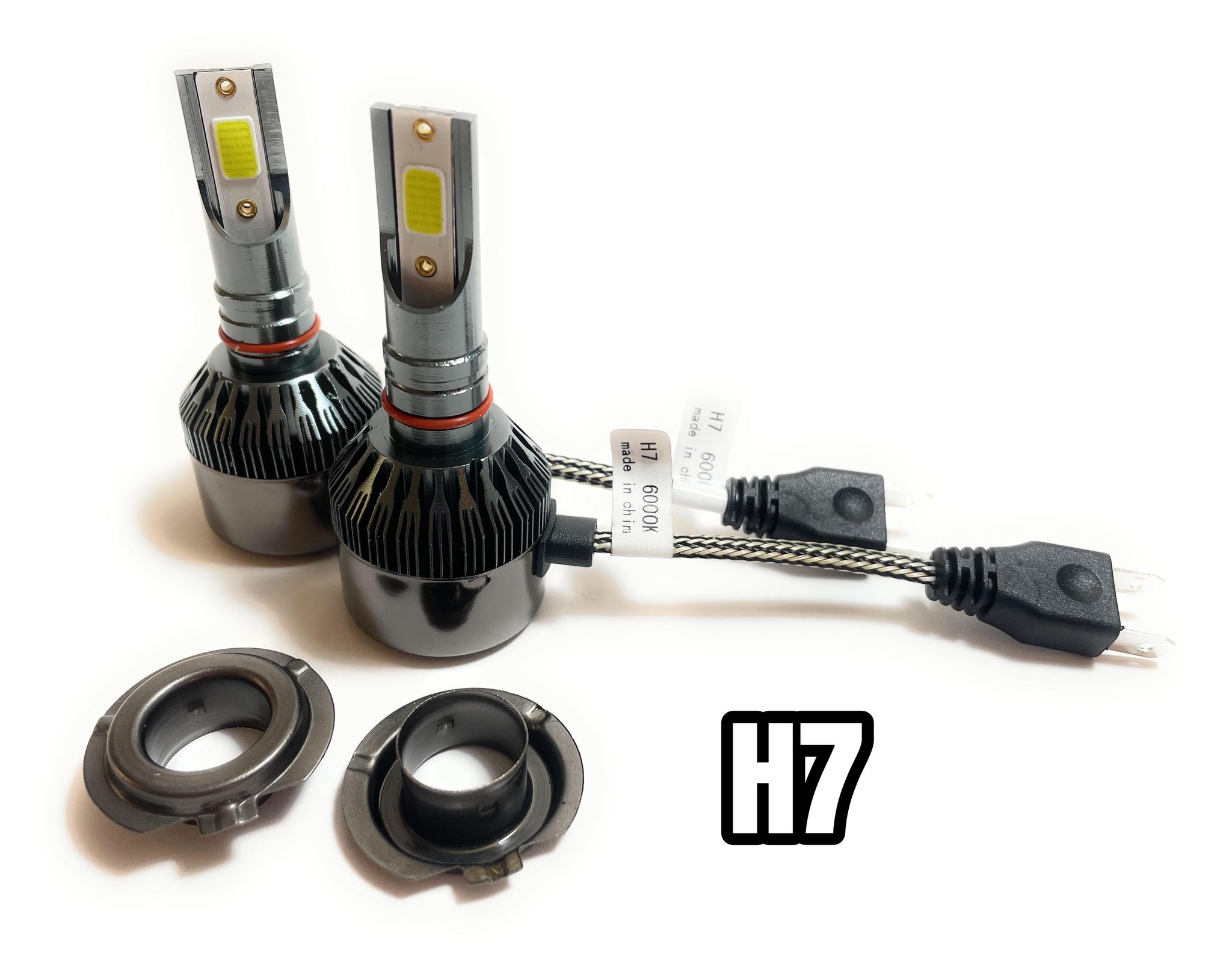 H7 LED Headlight Bulb 6000K Cold White Super Bright with High Speed