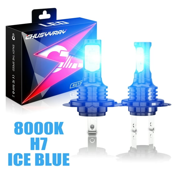 H7 LED Headlight Bulb Conversion Kit H7 High Low Beam 8000K Ice Blue Pack of 2