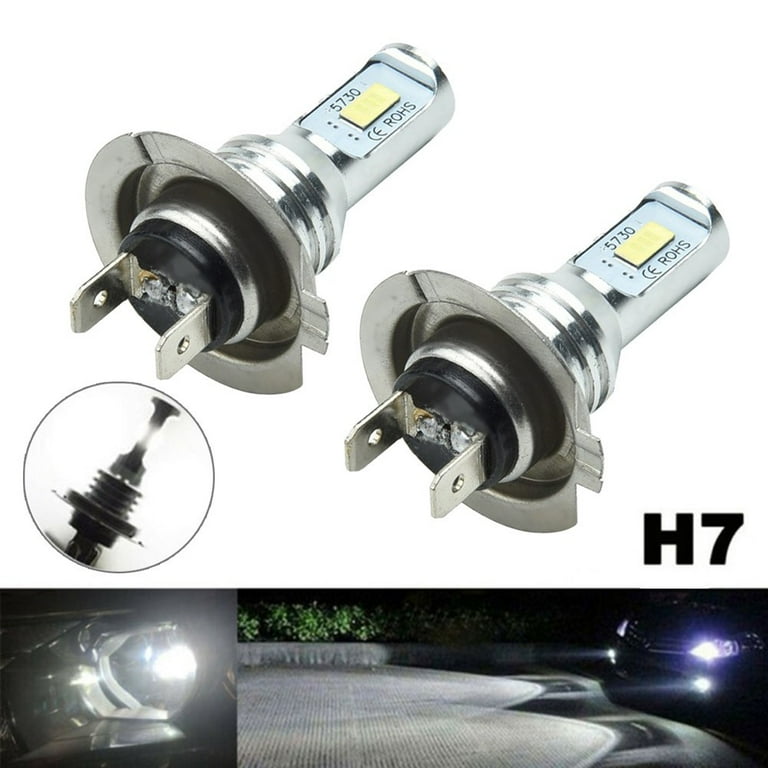4x H7 LED Headlight Bulb Kit - 8000K Super Bright White High/Low Beam Combo, 50W 5000LM