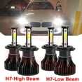 thumbnail image 1 of H7 LED Headlight Bulbs for BMW 335i 2007 2008 2009 2010 2011 2012 2013 2014 2015 High&Low Beam 4pcs, 1 of 5