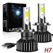 H7 Low Beam Headlight Bulb LED High Low Beam 360  Adjustable Beam Pattern 100W 10000LM 6000K White