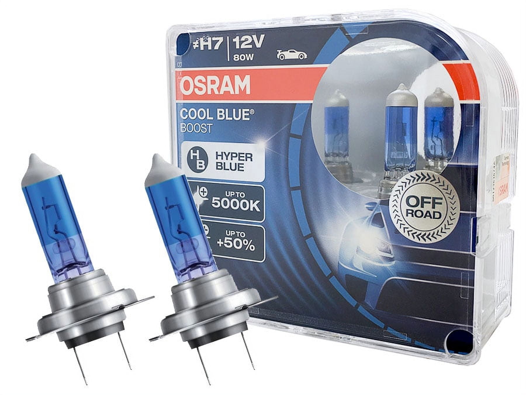 H7: Osram 5000K Cool Blue Boost Halogen Bulb 62210CBB (Pack of 2