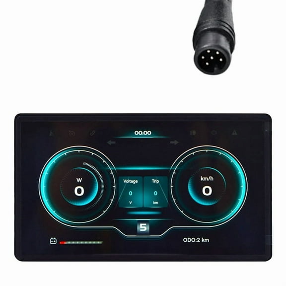 H8 Bicycle Computer 24V 36V 48V 60V Led Cycling Computer Odometer Bicycle Speedometer E Bike Accessories Waterproof 6pin