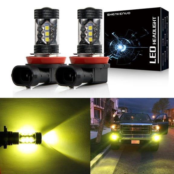 H8 H11 LED Fog Light Bulbs 3000K Yellow,for Honda Accord Civic Pilot BR-V City CR-V CR-Z Fit HR-V Odyssey Ridgeline,H16 H11LL H8LL 50W 3200LM