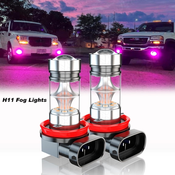 H8 H11 LED Fog Light Bulbs Pink Purple 2Pcs for Infiniti G37 2011 2012 2013