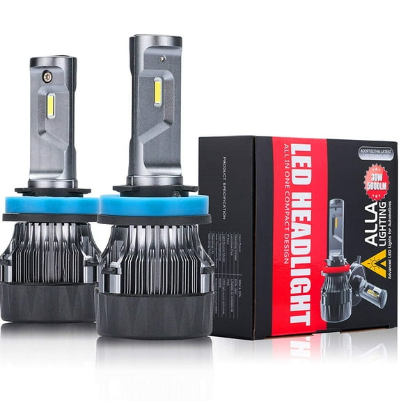 H8 H9 H11 LED Headlights Bulbs 6000K Xenon White Xtreme Super Bright S-HCR Conversion Kits Replacement, Alla Lighting