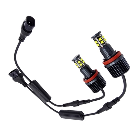 H8 LED Angel Eyes Headlamp Upgrade 120W Direct Fit for for E90 E92 E60 E70