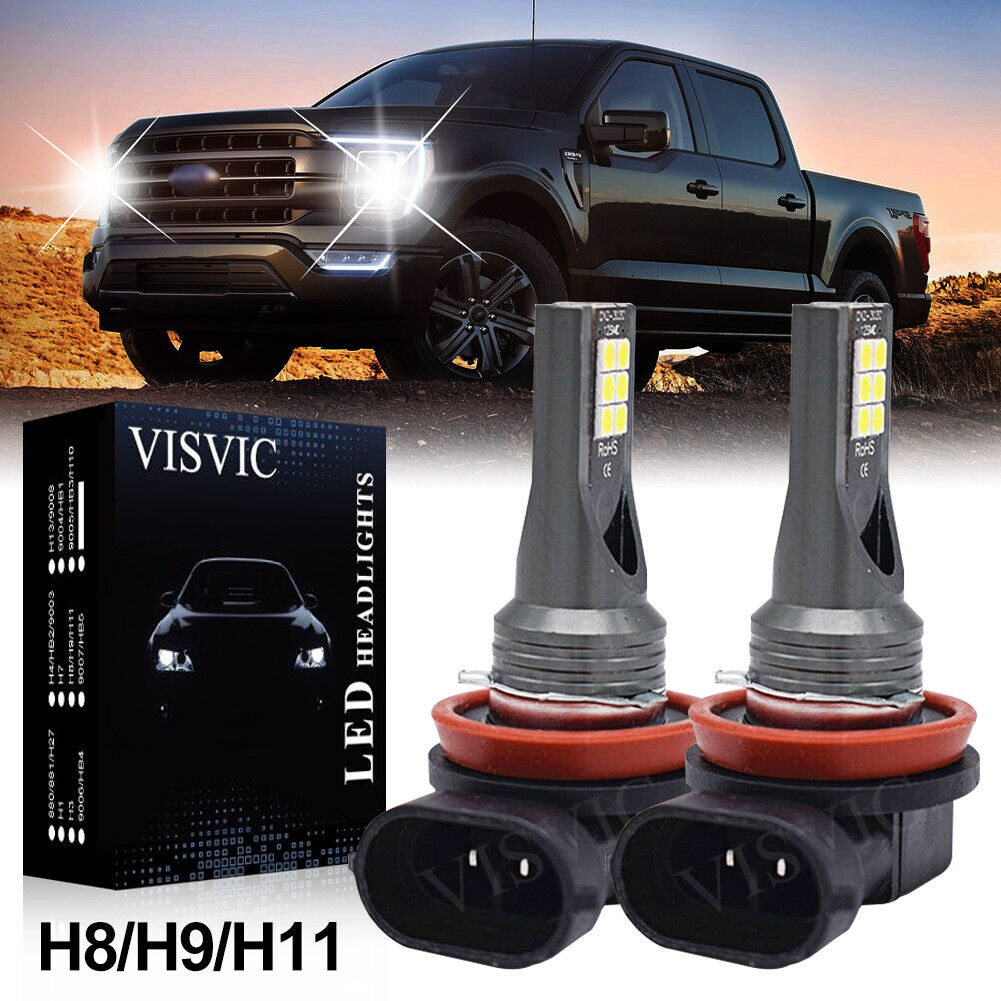 H8 LED Fog Light Bulb 6000K Bright White For KIA Optima 2011 2012 2013