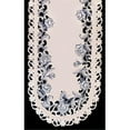 thumbnail image 1 of H8459-B Delft Blue & Rose Round Doily, 16 in., 1 of 1