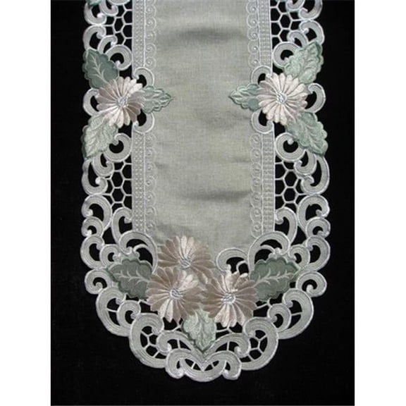 H8852 Fleur Latte Oval Placemat, 12 x 18 in.