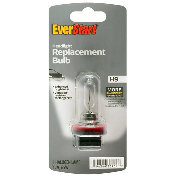 EverStart H9 Halogen Headlight Bulb, 1 pack, Compatible with Multiple Cars