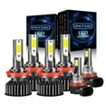 thumbnail image 1 of H9+H11+H11 LED Headlight High Low Beam Bulbs and LED Fog Light Bulbs Kit Plug&Play Total 6 Bulbs,f2, 1 of 13