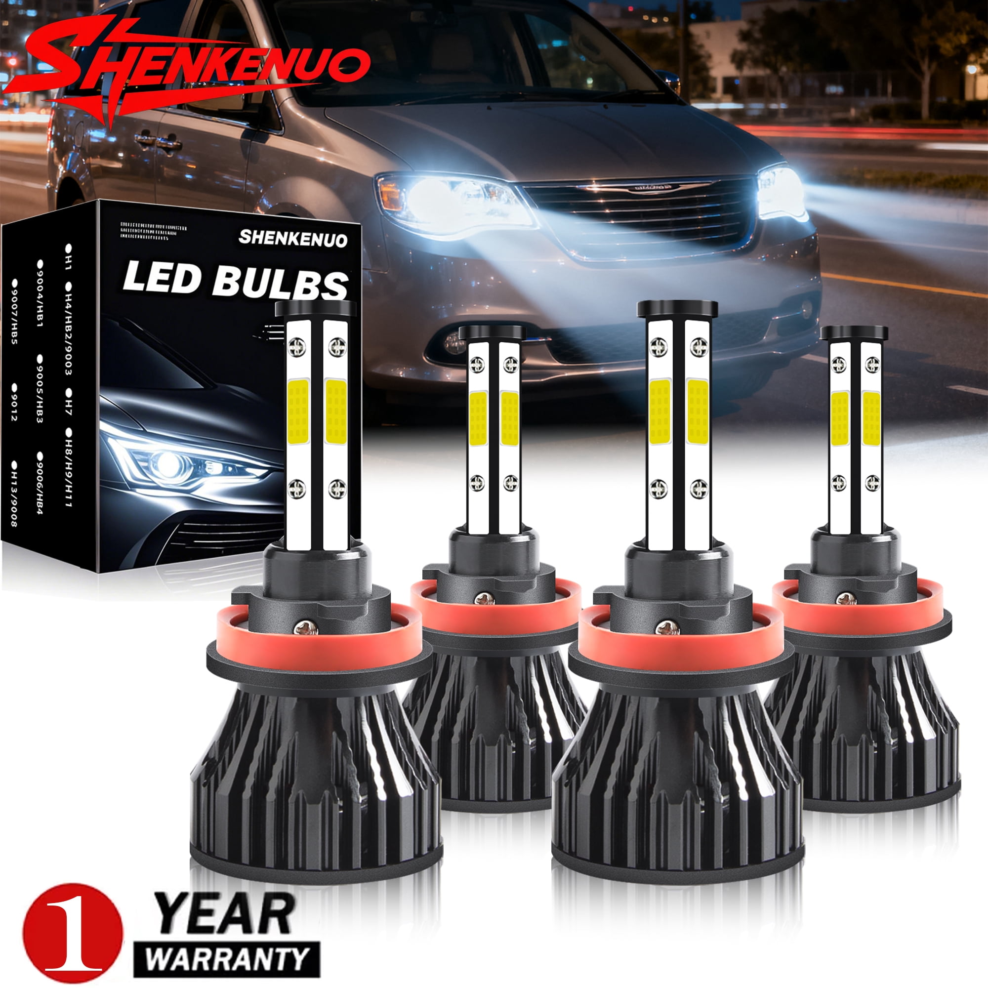 2pc 9007 LED Headlight Hi/Lo Bulbs 6000K Super White For Dodge Dakota 2pc 9007 LED Headlight Hi/Lo Bulbs 6000K Super White For Dodge Dakota