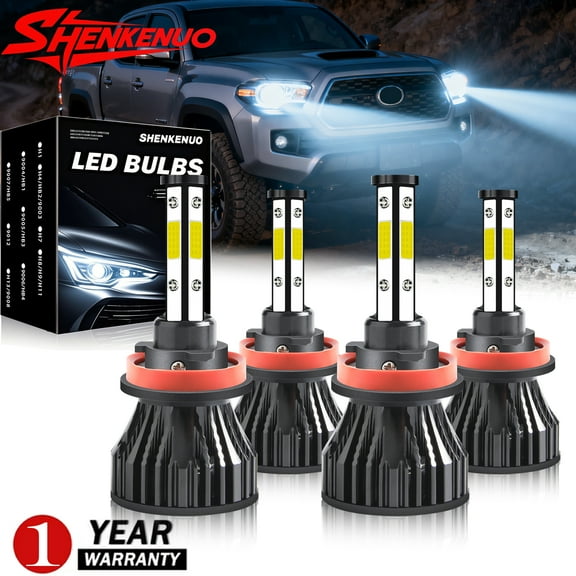H9 H11 High&Low Beam for Toyota Tacoma 2016 2017 2018 2019 2020 2021 2022 LED Headlight Bulbs Kit 4pcs