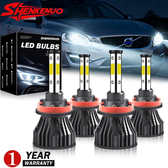 H9 H11 LED Headlight Bulbs for Volvo S60 2012-2013 High&Low Beam 4pcs