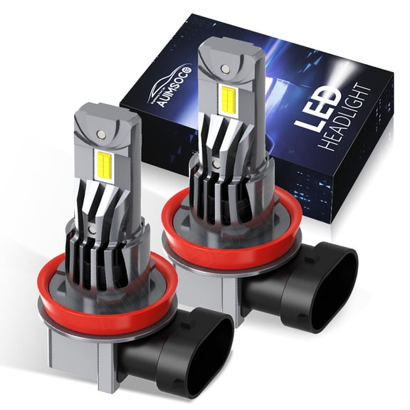 H9 LED Headlight High Beam Bulbs Replacement, 8000LM Super Bright Replace Factory Halogen Lights, Plug and Play, High Power with Fan
