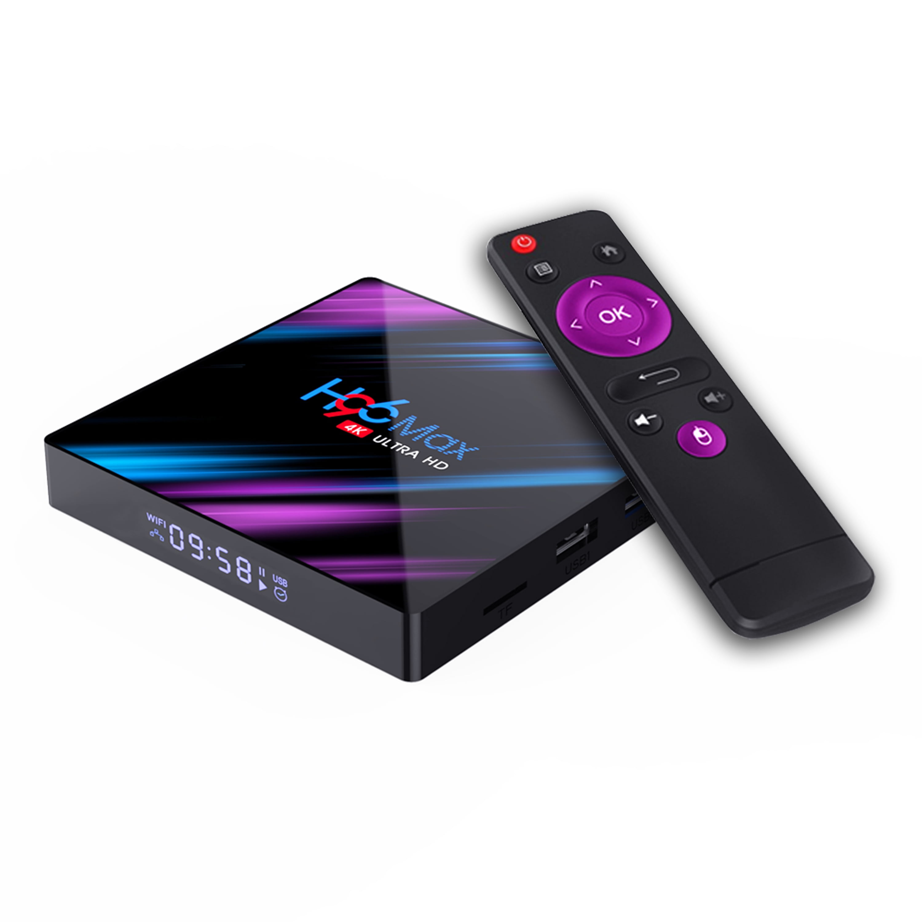 H96 MAX RK3318 2GB RAM 16GB ROM Android 10.0 USB3.0 5G WIFI Smart TV Box  Support HD Netflix 4K