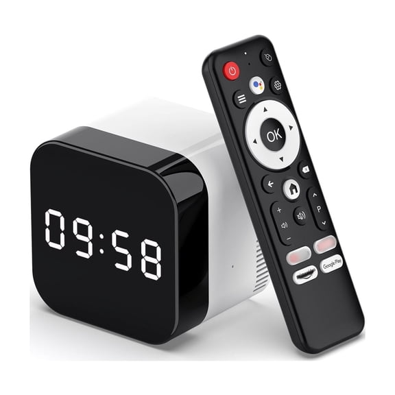 H96 Max Android 14.0 TV Box Clock 64bit 4GB RAM 32GB ROM Allwinner H728 Octa-core A55 Mali G57-MC1 1000M Ethernet WiFi6 Dual-WiFi 2.4G/5G 8K BT5.x USB3.0 Voice Control TV Box
