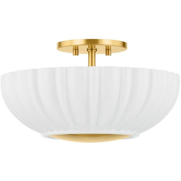 Open Box H966502-AGB-Mitzi-Anne - 2 Light Flush Mount-7.75 Inches Tall and 15 Inches Wide