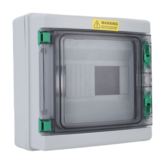 HA-8 Circuit Waterproof Distribution Box with Transparent Cover - IP66 Rated ABS Electrical Junction Box for Outdoor Circuit Protection, 8.66 x 8.66 x 4.33 inches