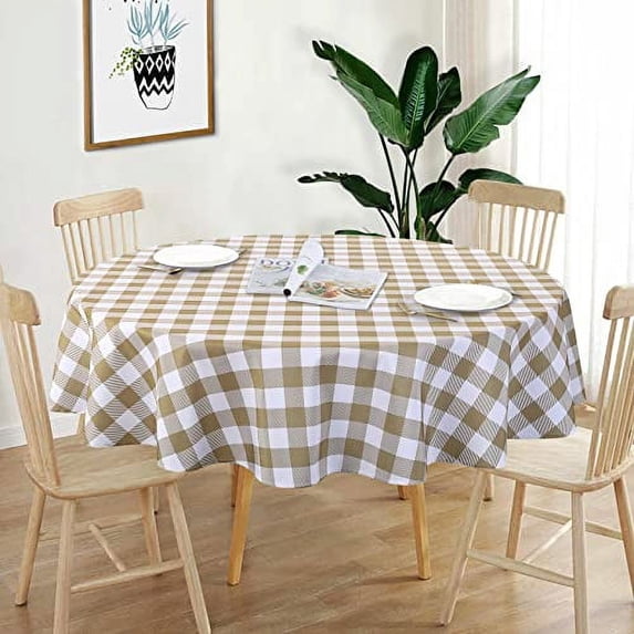 HA-EMORE Buffalo Check Tablecloth Rectangle 52"x 52"-Washable and Stain Resistant Gingham Tablecloth Great for Outdoor Picnic, Parties, Kitchen and Holiday Dinner