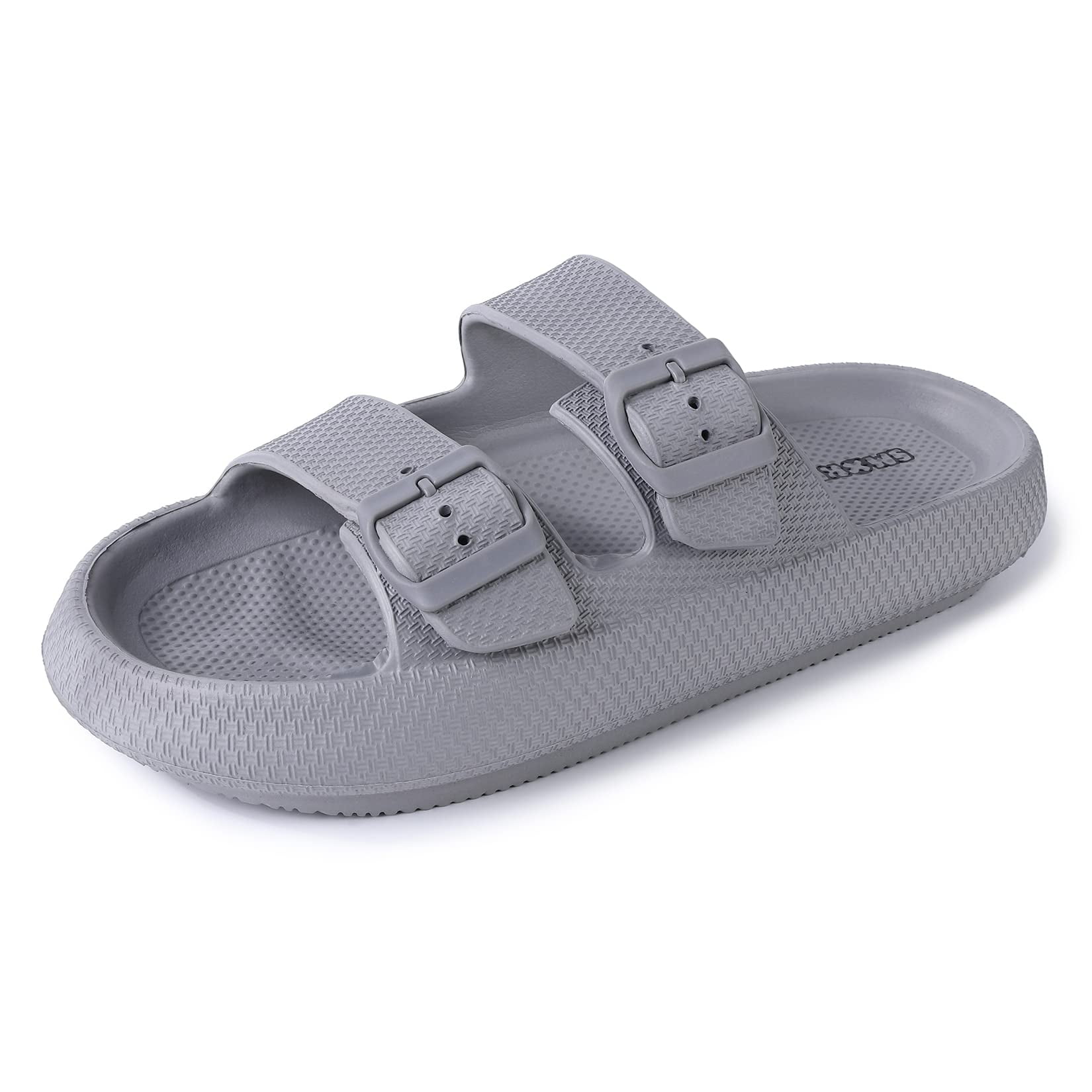 Pillow Slides Cloud Slides for Women and Men | Double Buckle Adjustable Sandals for Women Pillow Slippers Thick Sole Cushionable Sandals Eva