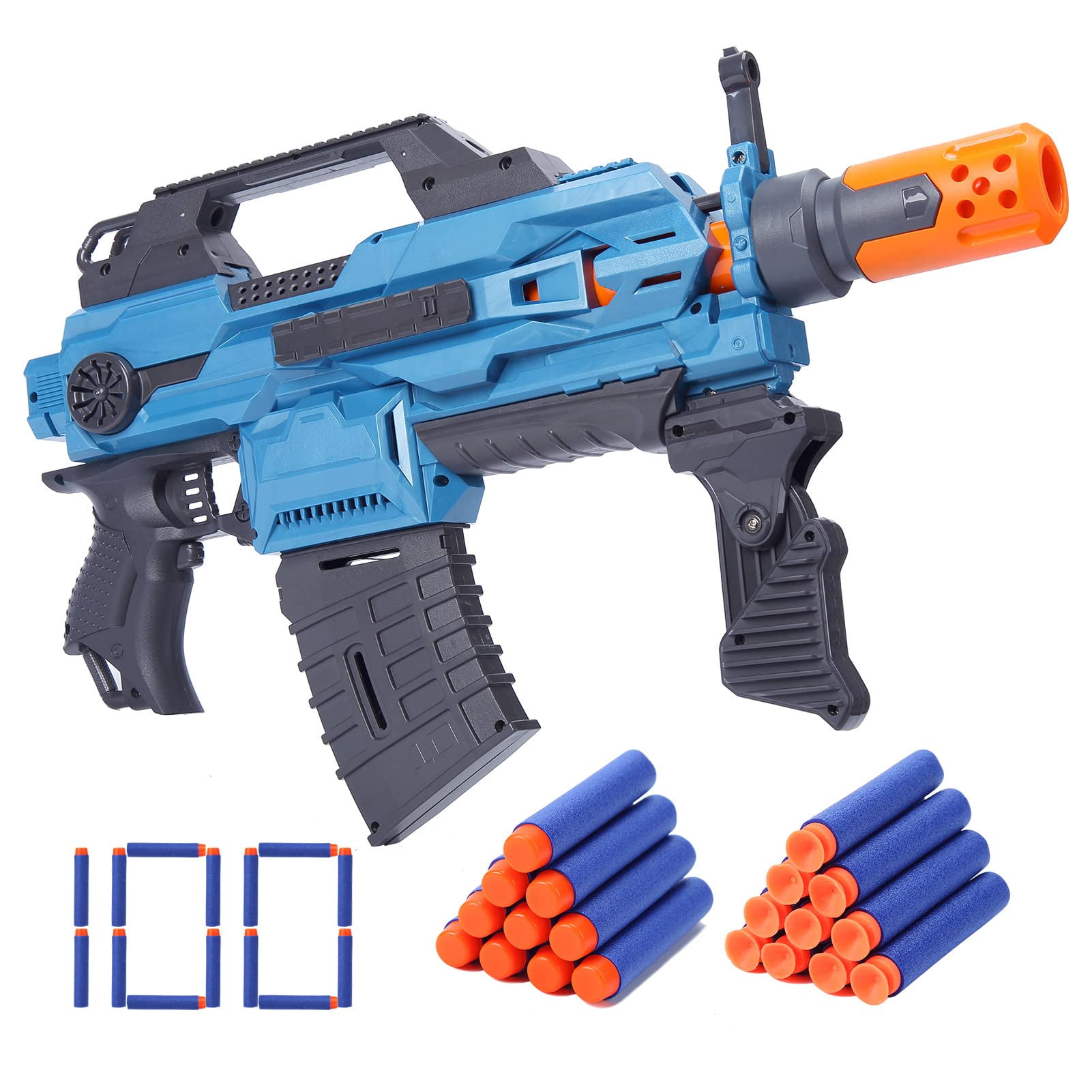 HA-EMORE Electric Automatic Toy Guns,Toys Foam Blasters with 100 Foam  Darts,DIY Customized Machine Gun for Kids,Outdoor Shooting Games Toys Gift  for 6-12 Year Old Boys & Girls 