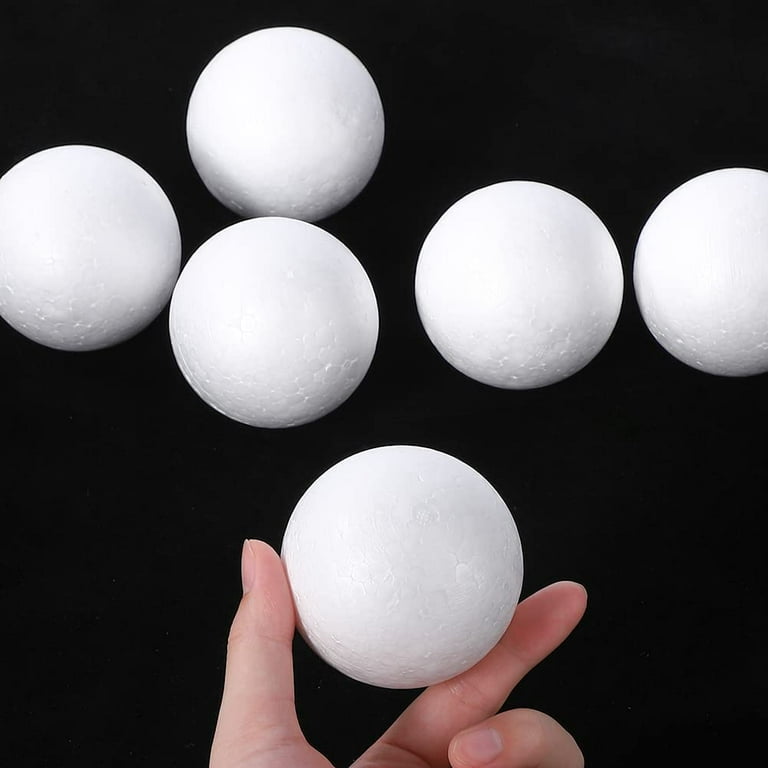 24 Pack 3 Inch Foam Balls for Crafts, Christmas Ornaments, Classroom  Spheres (Polystyrene)