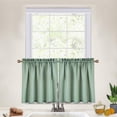 thumbnail image 1 of HA-EMORE Set of 2 Tier Curtains, Weave Textured Short Curtain for Bathroom Waterproof Window Covering Kitchen Cafe Curtains, 1 of 6