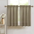 thumbnail image 1 of HA-EMORE Tier Curtains for Living Room, Linen Blend Cafe Curtain for Kitchen Bathroom Small Windows, Light Filtering Curtains 45 Inch Length Set of 2, 1 of 9