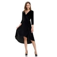 thumbnail image 1 of HA-EMORE Women's Velvet V-Neck Formal Cocktail Party Dress, 1 of 9