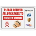 thumbnail image 1 of HA-EMROE Sign Leave Packages & Deliveries Here Sign Rust Free Aluminum UV Ink Printing Weatherproof Delivery Instructions Yard Sign for Indoor Ourdoor Use, 1 of 7