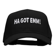 HA GOT EMM Embroidered Cotton Twill Pro Style Cap - Black OSFM