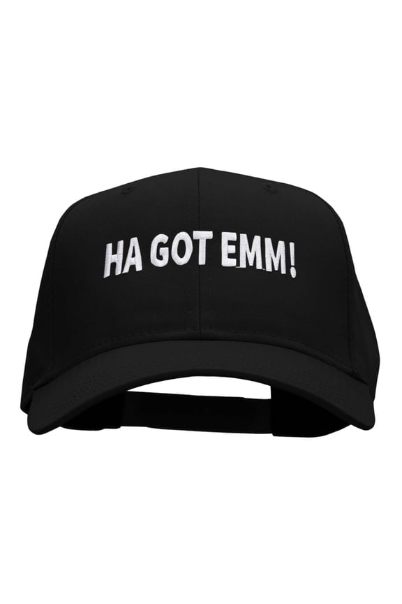 HA GOT EMM Embroidered Cotton Twill Pro Style Cap - Black OSFM