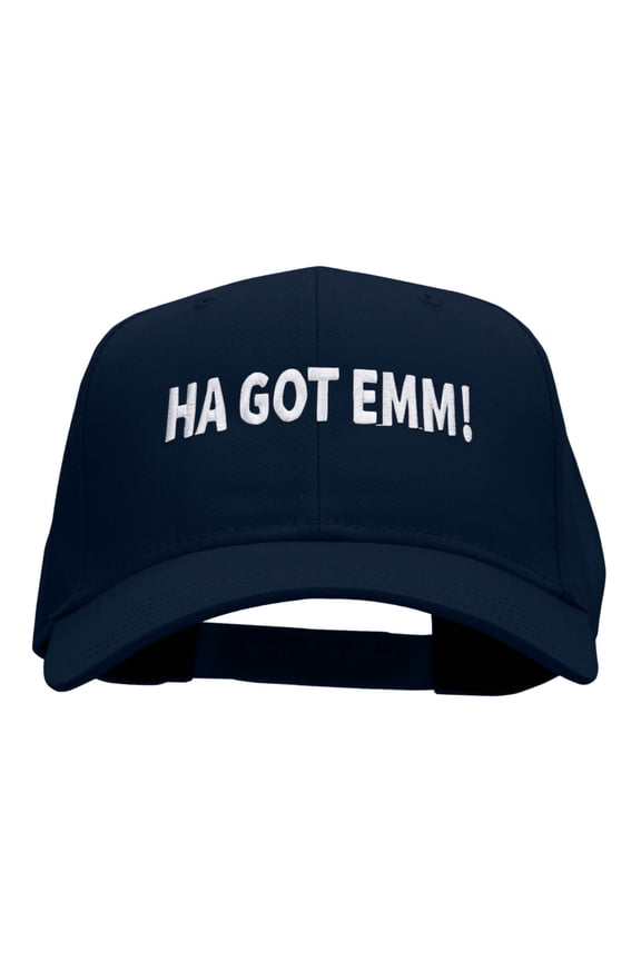 HA GOT EMM Embroidered Cotton Twill Pro Style Cap - Navy OSFM