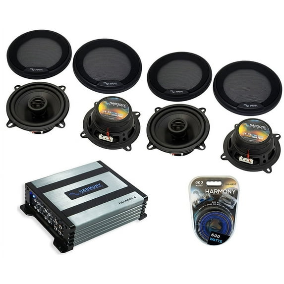 HA-R5 BMW Z3 97-02 225W Speakers, HA-A400.4 4-Ch 800W Sub Amp & 10 Gauge Amp Kit