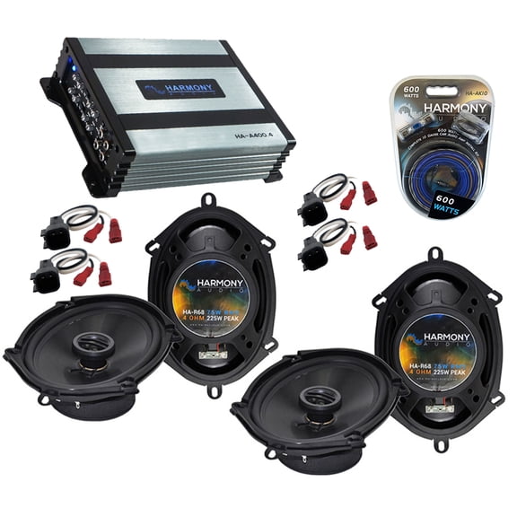 HA-R68 Ford F-150 04-08 5x7" 6x8" 225W, 800W Speaker Sub Amp & 10 Gauge Amp Kit