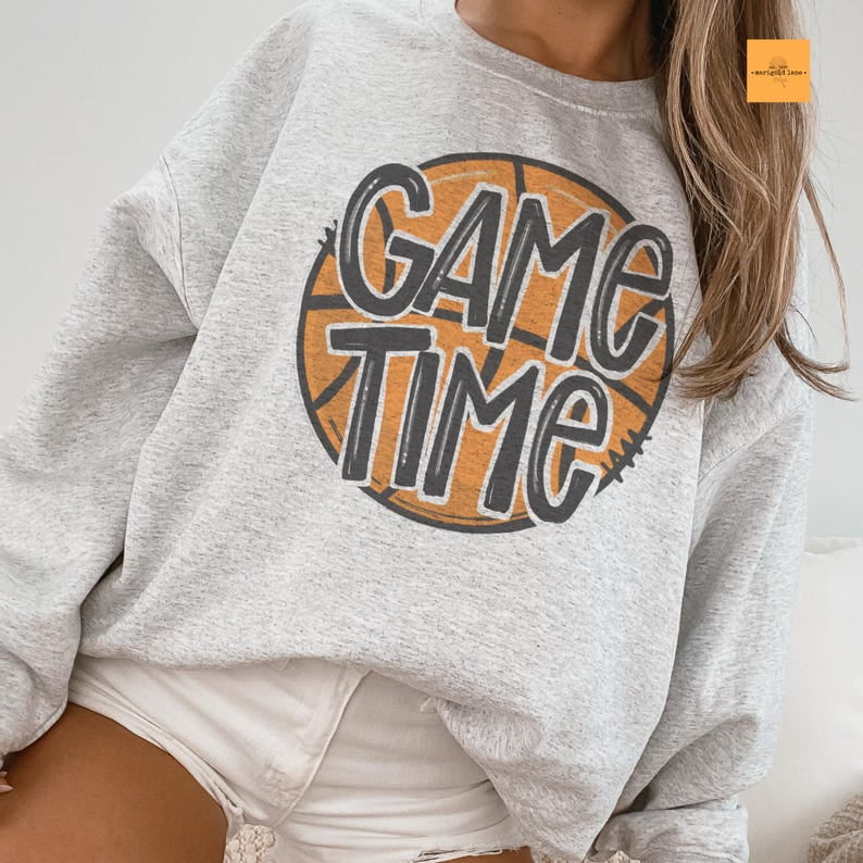 HA Sweatshirts Game Time Basketball Sweatshirt Sport Lover Gift Retro ...