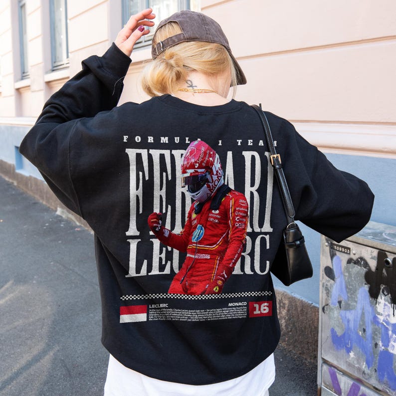 Sweatshirt Back Racing Graphics HA Sweatshirts Racing Driver Celebration Graphic Crewneck Motorsports ...