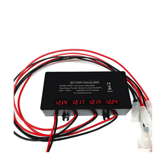 HA12L LED Display Battery Balancer for 4 x 12V Battery Balancer 4S Active Voltage Lead-Acid Li-Ion LiFePO4 Batteries