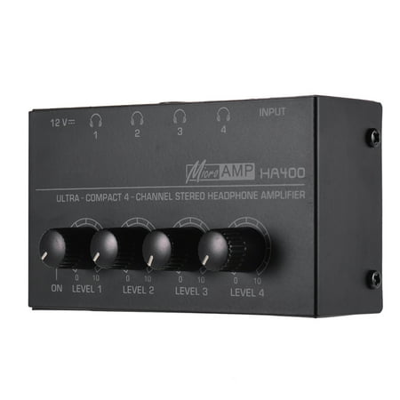 HA400 Audio Stereo Headphone Amp Ultra-compact, 4 Channels, Versatile, Suitable for Music Production and Mixing