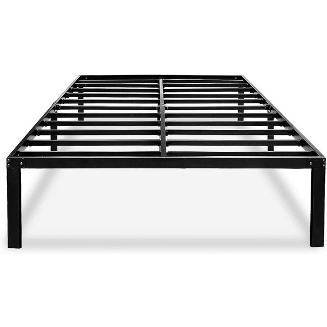 HAAGEEP Black Full Bed Frame No Box Spring Needed 14 Inch Metal
