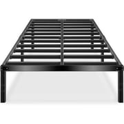 HAAGEEP King Platform Bed Frame No Box Spring Needed 14" with Storage Heavy Duty Black Metal