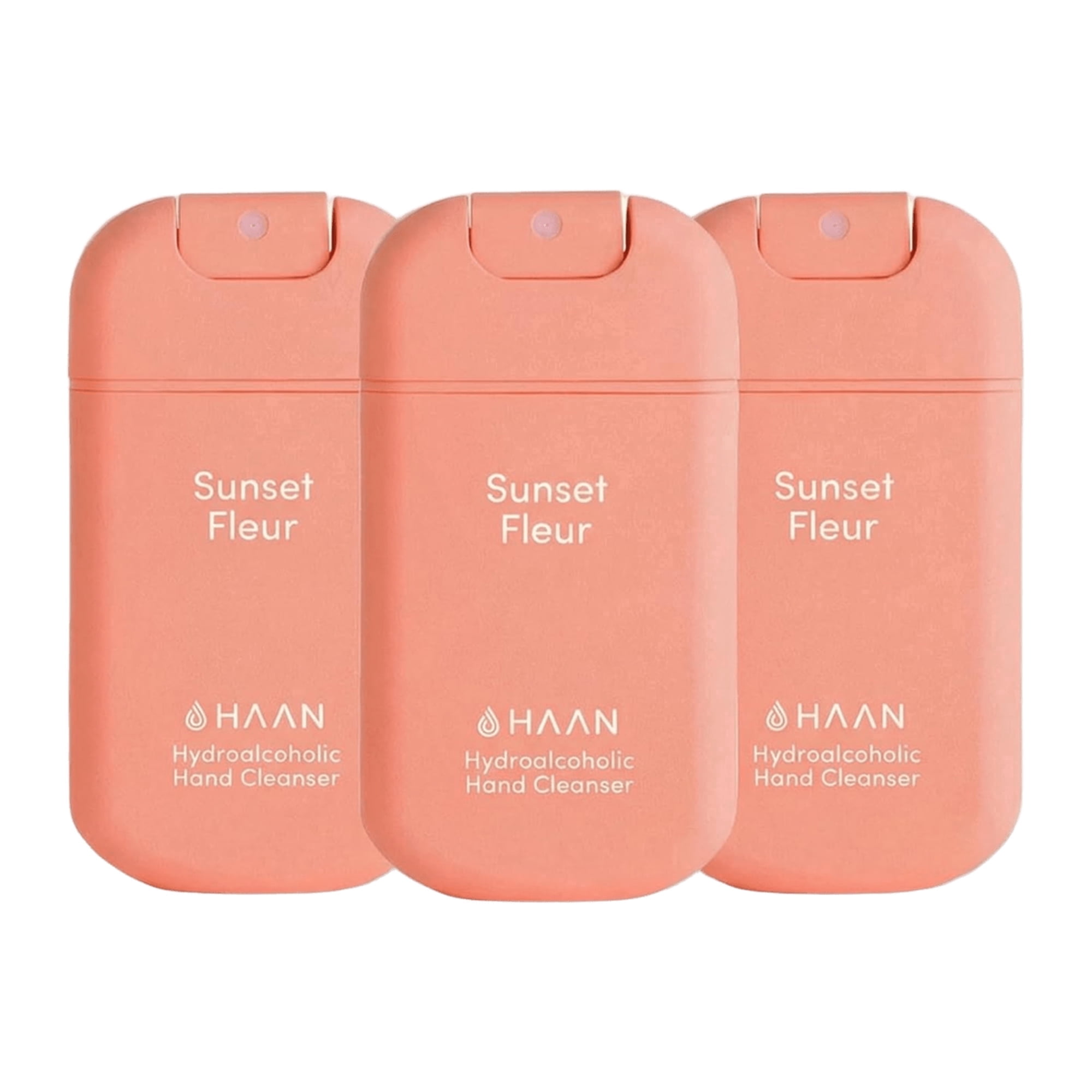 HAAN Hand Cleanser, Travel Size Cleanser, Sunset Fleur, 3 pc